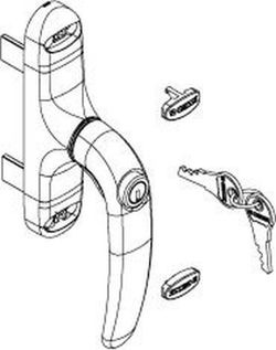 Crémone simple avec clé ouverture extérieure 2 lames.