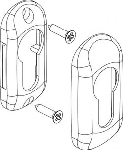 Guarnição oval para cilindro europeu.