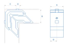 Pino quadrado de travamento de aço inoxidável c.Alu-22/28