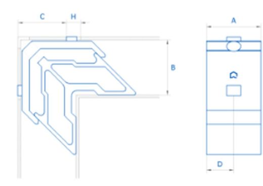 Pino quadrado de travamento de aço inoxidável c.Alu-22/28