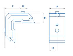 Quadrado de travamento de pino eficiente R.Marco CO RPT