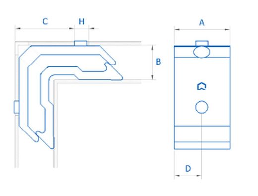 Quadrado de travamento de pino eficiente R.Marco CO RPT