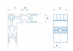 Ângulo do caixilho da janela ajustável.
