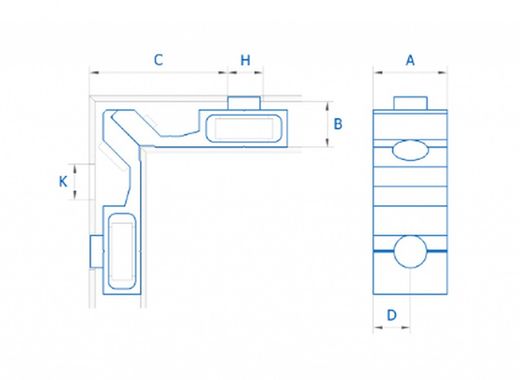 Quebra Porta Quadrada Renova Leaf Pivot 55 - C.16