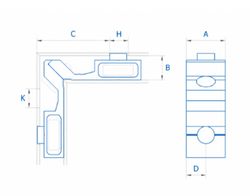 Suporte de articulação da estrutura inicial.