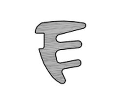 Cale de vitrage en caoutchouc 307.