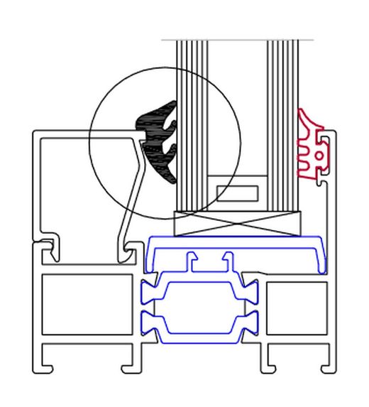 Caoutchouc de cale de vitrage Pb10.
