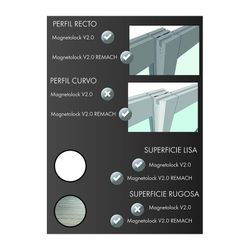 Aimant de verrouillage coulissant blanc MagnetoLock V2.0 X / MagnetoLock V2.0 XL REMACH