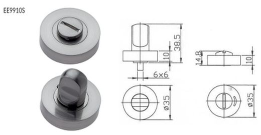CONJUNTO DE CONDENAÇÃO DE BANHEIRO 35MM AÇO INOX MATE.
