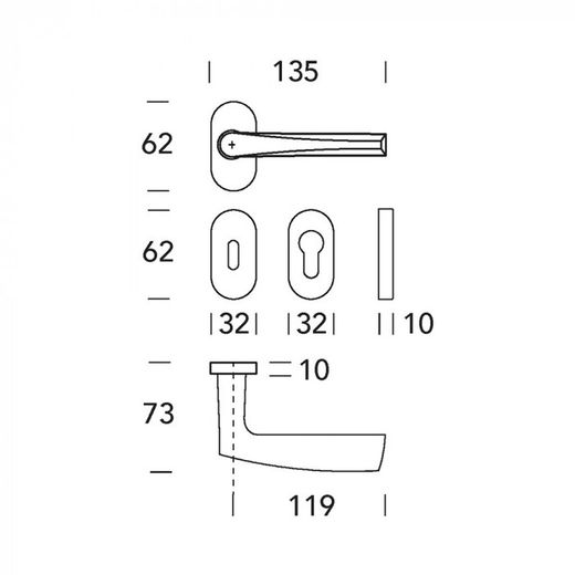 Jeu de poignées de golf J.15 Chrome satiné