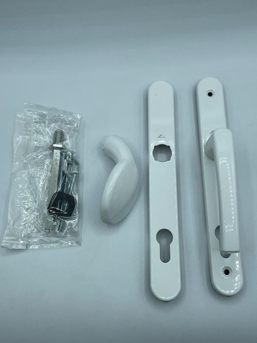 Jeu de poignées à plaque longue + bouton 8/92