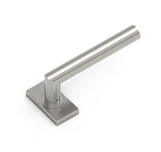 Ensemble de poignées de porte récupérables Kairox avec rosace carrée en acier inoxydable