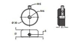 Conjunto de porcas para suporte em aço inoxidável 3201