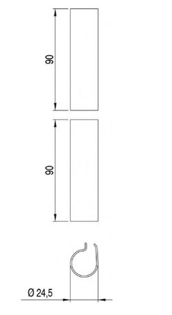 Kit de cobertura de dobradiça XXL 160 m/m.