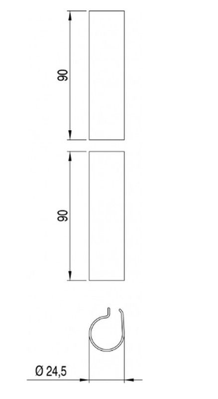 Kit de cobertura de dobradiça XXL 160 m/m.