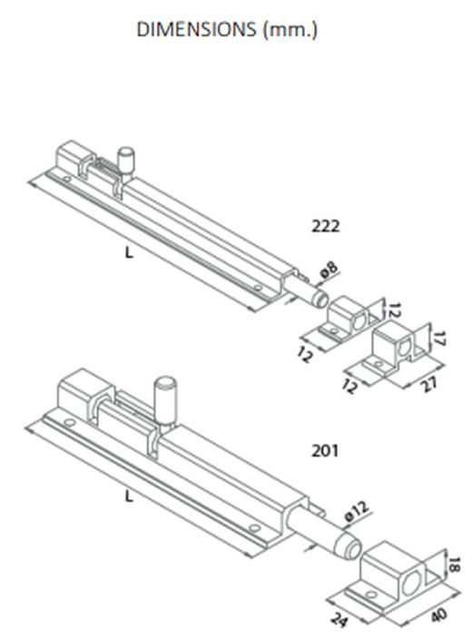 Goupille plate en acier inoxydable, diamètre 8/150 mm