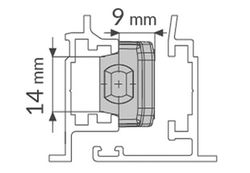 Broche Titandue 14x18 145mm noir