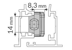 Pino Titandue para canal 14x18mm, comprimento 450mm