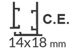Pino Titandue para canal 14x18mm, comprimento 450mm