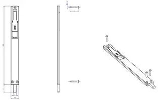 Pasador titantre 140mm negro