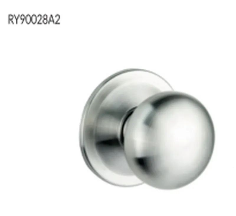 Pomo fijo bola inox base 70mm - Pomo centro puerta acero inoxidable.