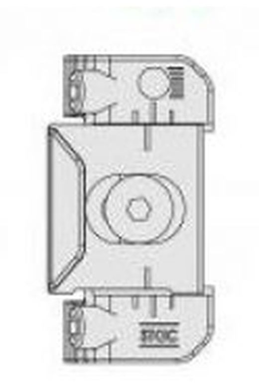 Point de fermeture oscillant réglable.