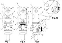 Punto de cierre antielevación con eje autotaladrado