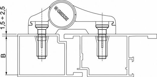 Plugue de fixação (unidade) para dobradiça domina hp