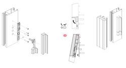 Poignée à rabat delta noire