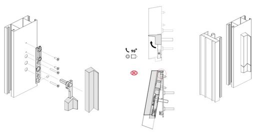 Poignée à rabat delta noire