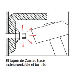 Vis inviolable - DIN INV-TIC zinguée.