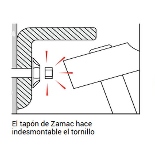 Vis inviolable - DIN INV-TIC zinguée.