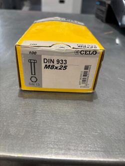 Tornillo Metrica Hexagonal Ancho 8X25 - DIN M8 Zincado.